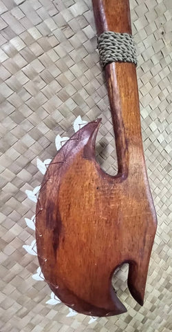 NEW Fijian style war axe with real sharks teeth produced  by Smokin' Tikis