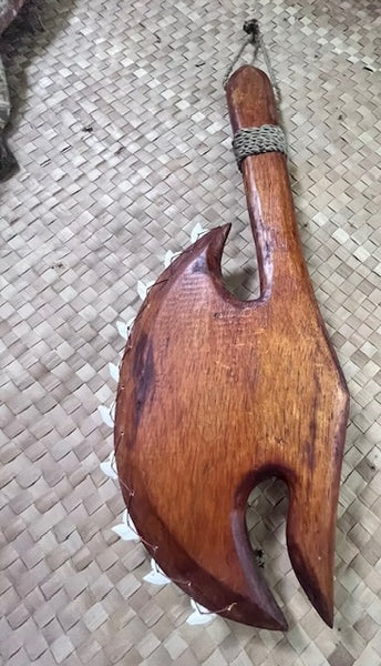 NEW Fijian style war axe with real sharks teeth produced  by Smokin' Tikis