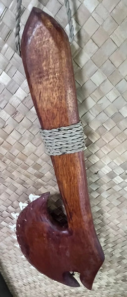 NEW Fijian style war axe with real sharks teeth produced  by Smokin' Tikis