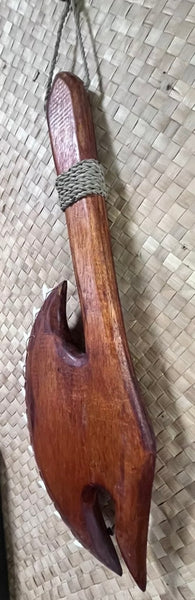 NEW Fijian style war axe with real sharks teeth produced  by Smokin' Tikis