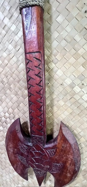 NEW Fijian style Battle axe with Turtle produced  by Smokin Tikis