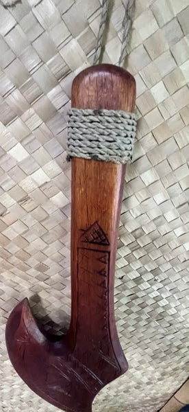 NEW Fijian style war axe produced  by Smokin Tikis