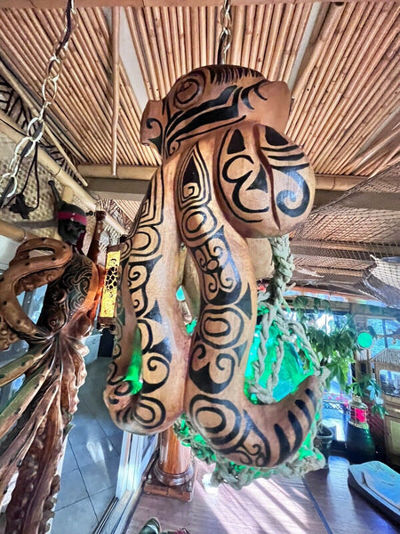 Maori tattooed Octopus Lamp