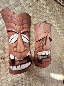 NEW Mini-Comedy and Tragedy Tiki Mask set bar Hawaii Smokin Tikis