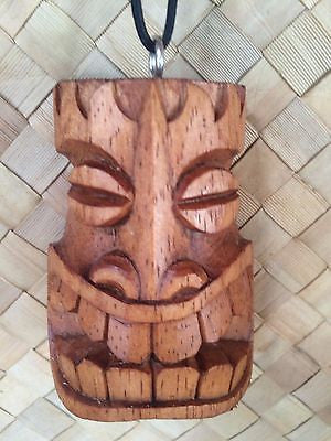 NEW Tiki Mask Pendant necklace bar not a mug Hawaii Smokin Tikis