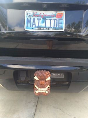 NEW Traditional Hawaiian KU Trailer Hitch receiver insert Hawaii Smokin Tikis