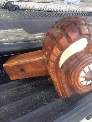 NEW Traditional Hawaiian KU Trailer Hitch receiver insert Hawaii Smokin Tikis