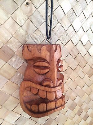 NEW Tiki Mask Pendant necklace bar not a mug Hawaii Smokin Tikis