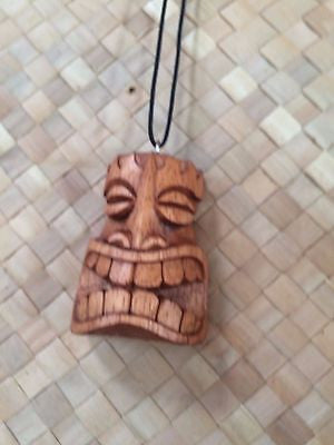 NEW Tiki Mask Pendant necklace bar not a mug Hawaii Smokin Tikis