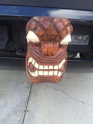 NEW Traditional Hawaiian KU Trailer Hitch receiver insert Hawaii Smokin Tikis