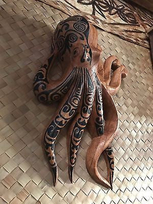 New Wall Hanging Tatooed Octopus Smokin' Tikis Hawaii 1225fx