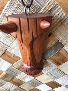 New 3" Diablo Tiki Christmas Ornament / Pendant Wood Hawaii