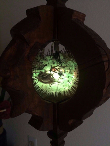 NEW Witco style lamp with Puffer Fish Tiki bar Smokin Tikis Hawaii o12