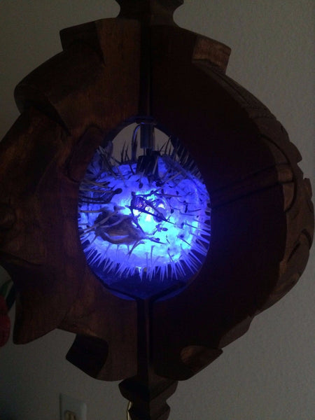 NEW Witco style lamp with Puffer Fish Tiki bar Smokin Tikis Hawaii o12